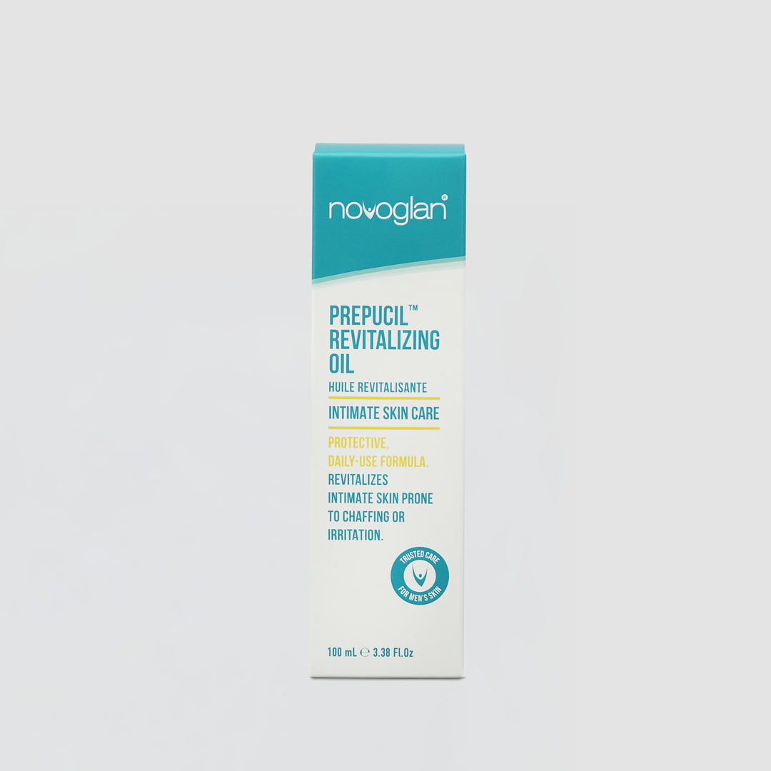 Novoglan Prepucil Revitalizing Oil 100mL packaging 